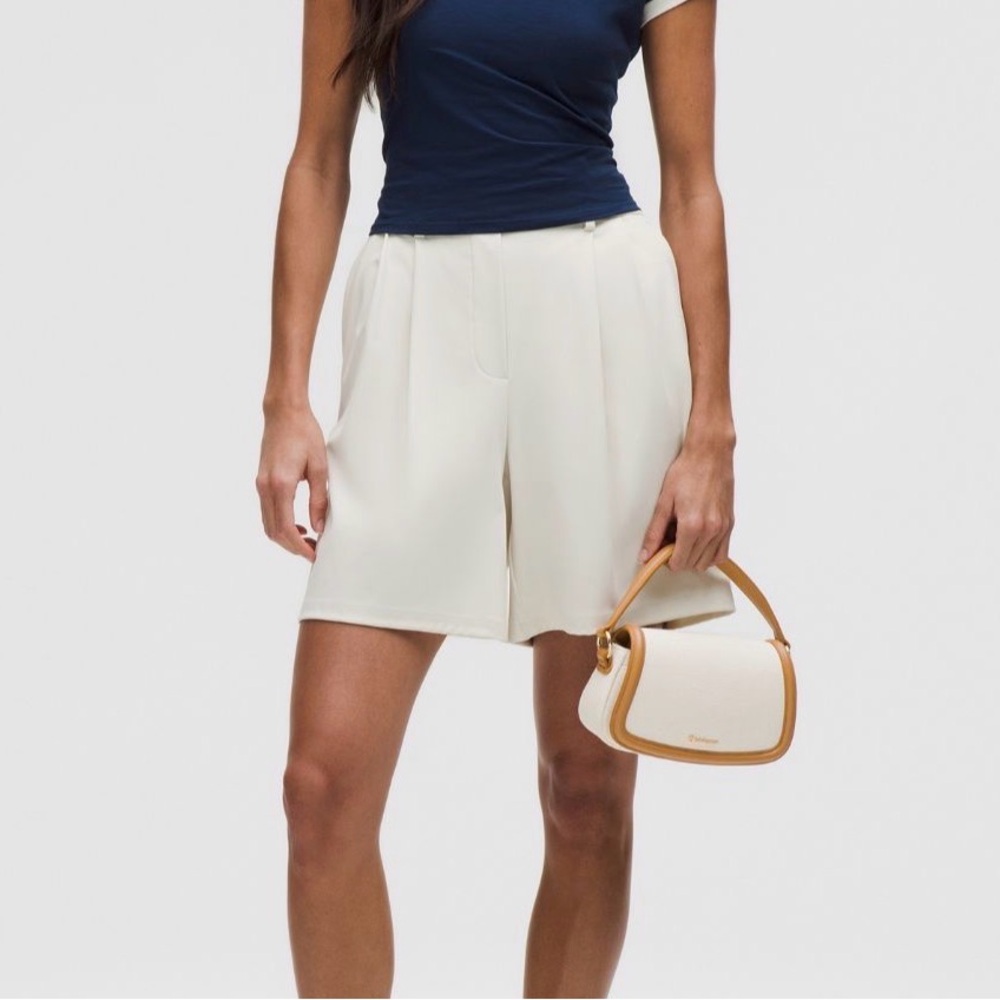 NWT Lululemon Canvas Mini Bag Natural/Chestnut Brown - Picture 2 of 16